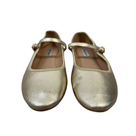 Steve Madden Violette Faux Leather Ballet Flats Slip On Ballerina Gold Size 8.5M - Picture 4 of 11